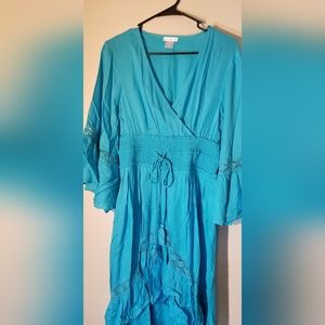 Lace detail tiered maxi top